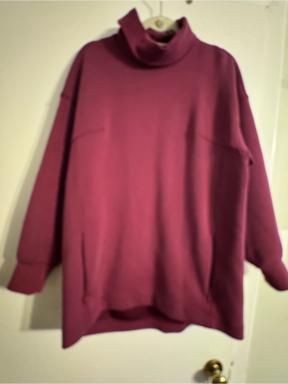 Oversized Lululemon Maroon Turtleneck Sweatshirt - - Picture 2 of 7